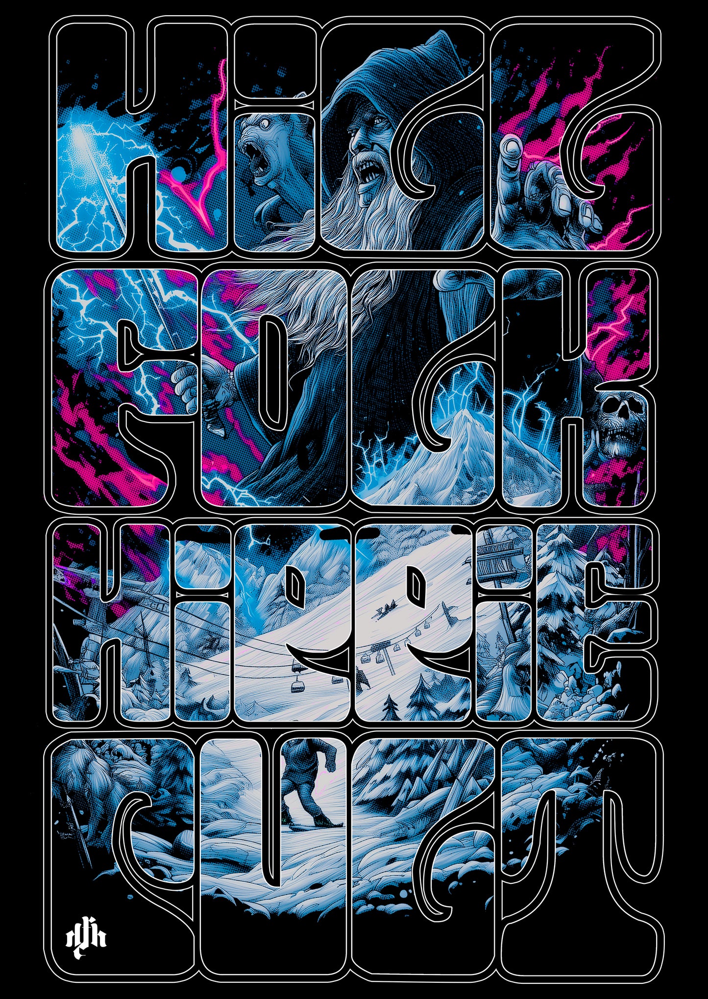 Snow God Chysh Khan 3 pannel heavyweight hoodie